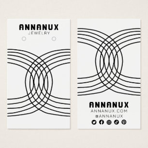 Carte d'affichage Cool minimaliste Lignes à oreill