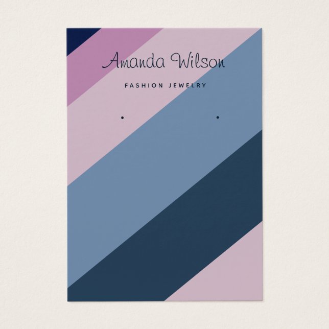 Carte d'affichage couleur chic moderne Boucles d'o (Devant)