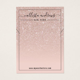 Carte d'affichage couleur or rose pâle Parties sci