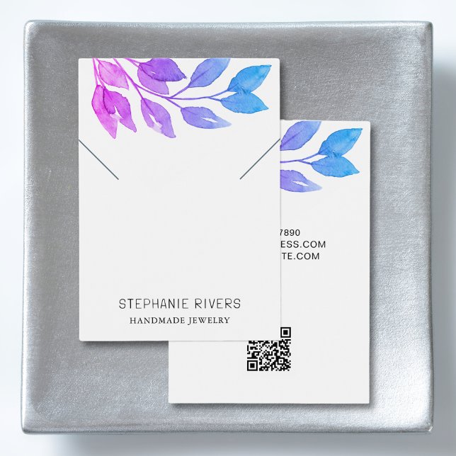 Carte d'affichage couleur pourpre QR Code (Créateur téléchargé)