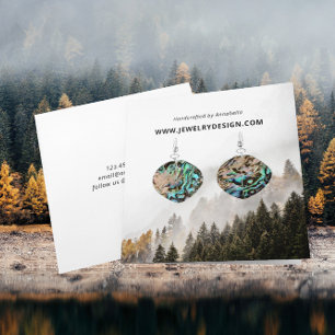 Carte d'affichage de bijoux à oreilles Nature Pine