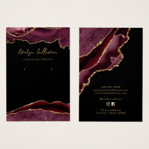 Carte d'affichage de bijoux en or et en porcelaine