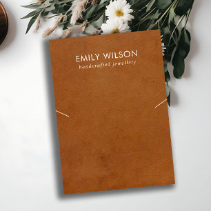 CARTE D'AFFICHAGE DE BRACELET DE COULEURS EN CUIR 