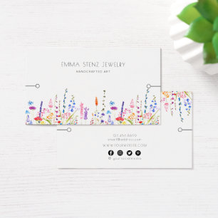 Carte d'affichage de bracelet ・ Fleurs sauvages d'