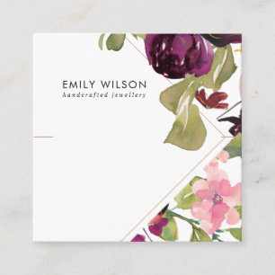 CARTE D'AFFICHAGE DE BRACELET FLORAL BURGOUNDY ROS