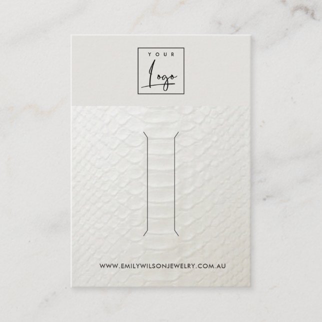 CARTE D'AFFICHAGE DE CLIP EN CUIR BLANC (Devant)