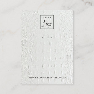 CARTE D'AFFICHAGE DE CLIP EN CUIR BLANC