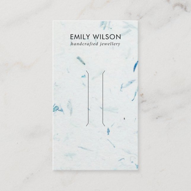 CARTE D'AFFICHAGE DE CLIP EN PAPIER AQUA PETAL (Devant)