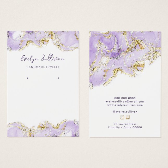 Carte d'affichage de la conception de la marbrure  (Devant & derrière)