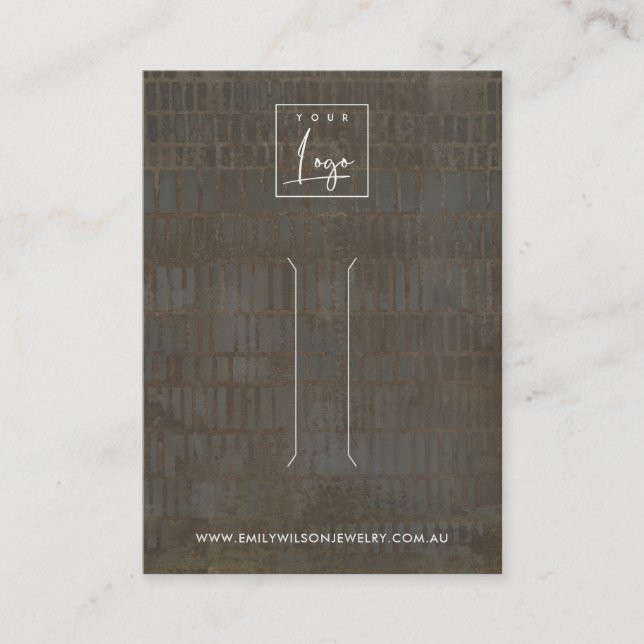 CARTE D'AFFICHAGE DE LA LIGNE DE BRONZE GRAY RUSTI (Devant)