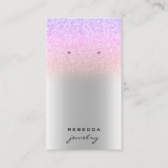 Carte d'affichage de la parties scintillant argent (Devant)