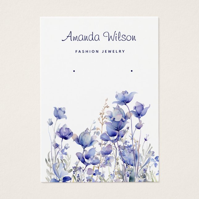 Carte d'affichage de l'aquarelle fleurie Boho mode (Devant)