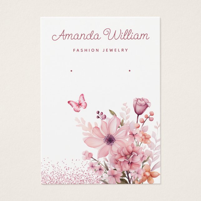 Carte d'affichage de l'aquarelle fleurie de boho m (Devant)