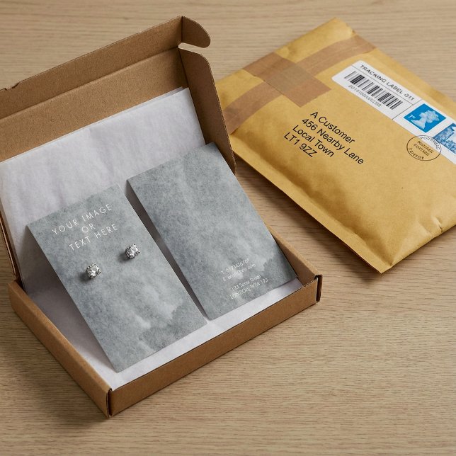 Carte d'affichage de l'aquarelle grise (Créateur téléchargé)