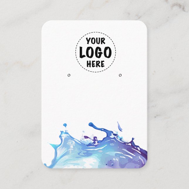 Carte d'affichage de l'eau de votre logo grande (Devant)