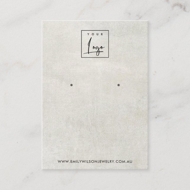 CARTE D'AFFICHAGE DE L'ÉTUDE DE BÉTON GRIS BLANC (Devant)