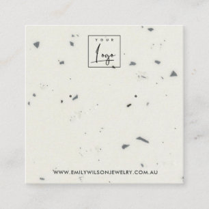 CARTE D'AFFICHAGE DE L'ÉTUDE DE TERRAZZO GRIS BLAN