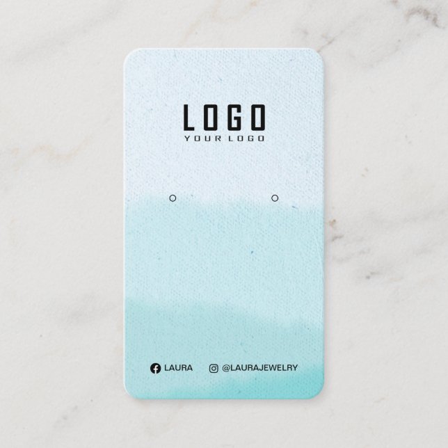 Carte d'affichage de l'oreille du logo Social Medi (Devant)