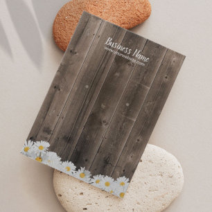 Carte d'affichage de l'oreille Floral Rustic Wood