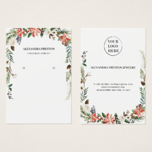 Carte d'affichage de l'oreille florale de Noël