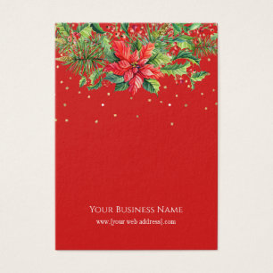 Carte d'affichage de Noël Poinsettias