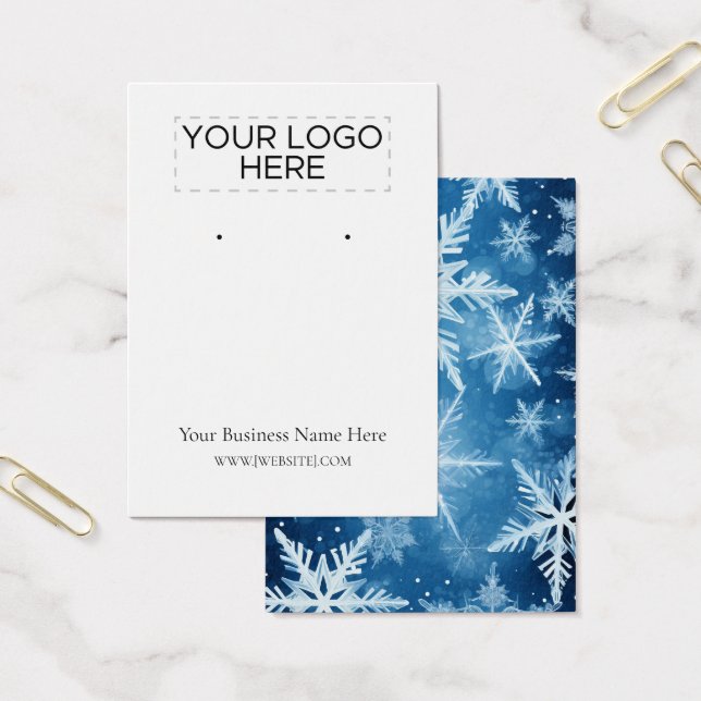 Carte d'affichage de Noël Snowflakes (Bureau)