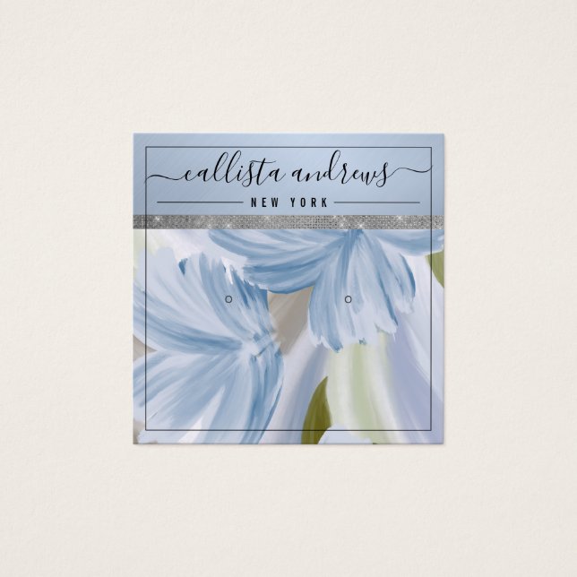 Carte d'affichage de Parties scintillant florale e (Devant)