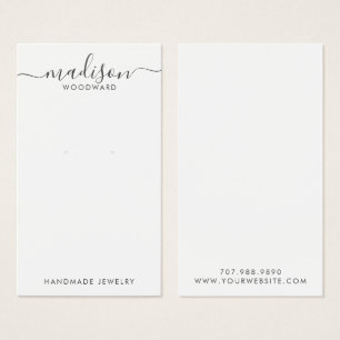 Carte d'affichage de signature de script simple