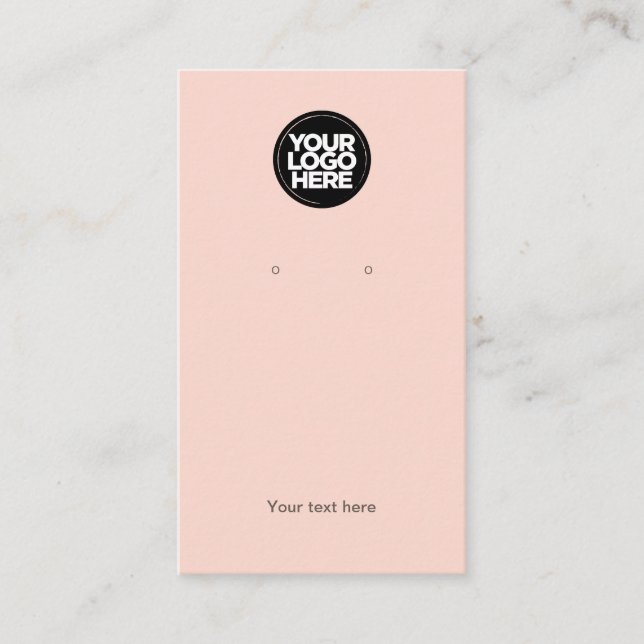 Carte d'affichage de votre logo d'entreprise rose  (Devant)
