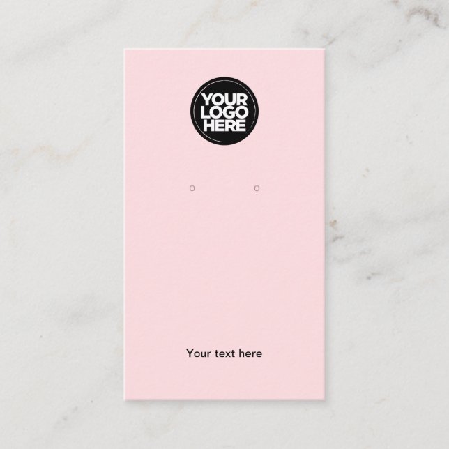Carte d'affichage de votre logo d'entreprise rose  (Devant)
