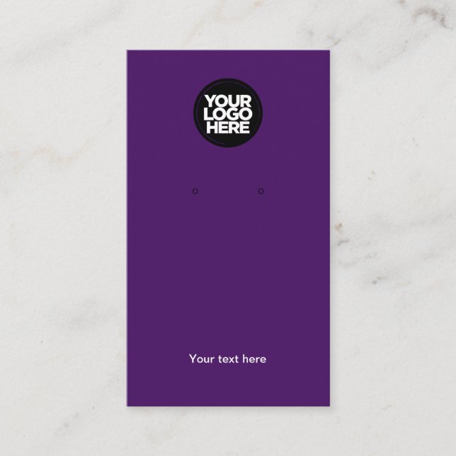Carte d'affichage de votre logo d'entreprise viole (Devant)