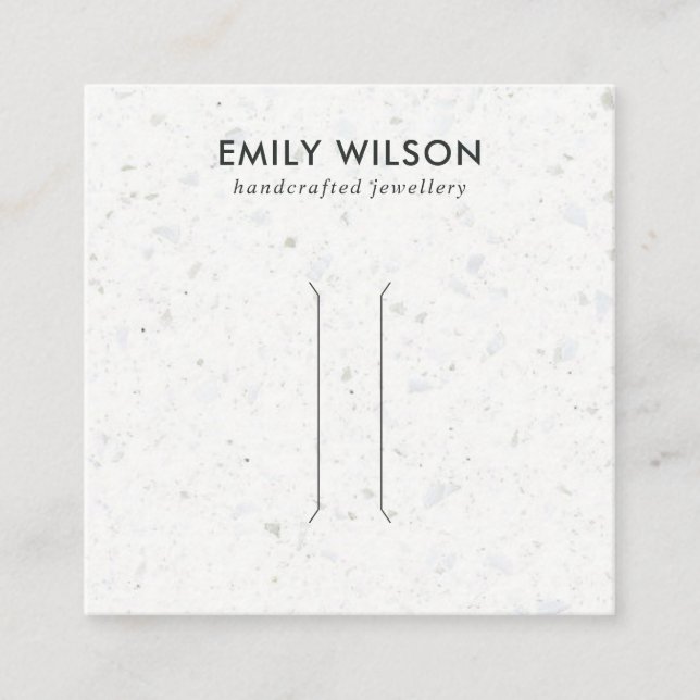 CARTE D'AFFICHAGE DES CHEVEUX EN TERRAZZO GRAY BLA (Devant)