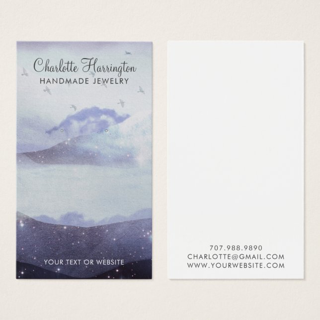 Carte d'affichage des nuages pour les bijoux à ore (Devant & derrière)