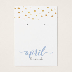 Carte d'affichage Diamond Birthstone Earring April