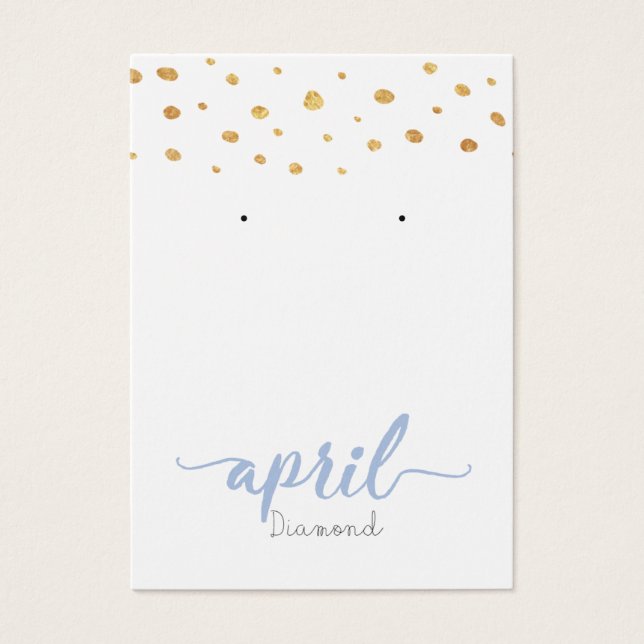Carte d'affichage Diamond Birthstone Earring April (Devant)