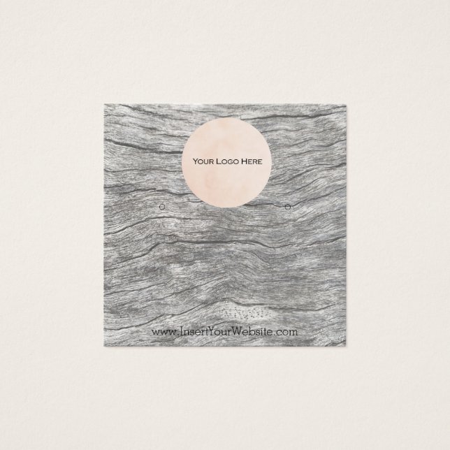 Carte d'affichage d'oreille du logo en bois fondu (Devant)