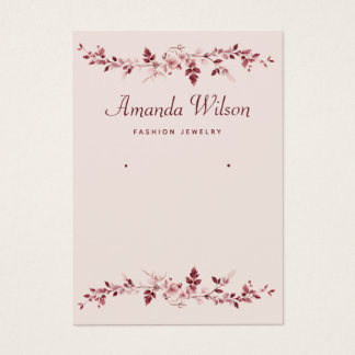 Carte d'affichage d'oreille florale d'aquarelle ro