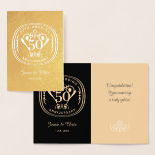 Carte d'affichage du 50e anniversaire du Mariage