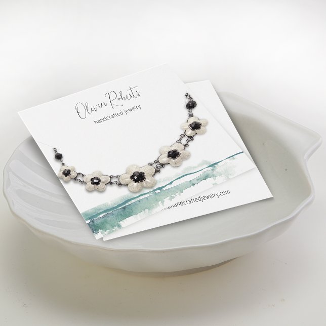 Carte d'affichage du bracelet de collier de script (Modern Script Necklace Bracelet Display Card)