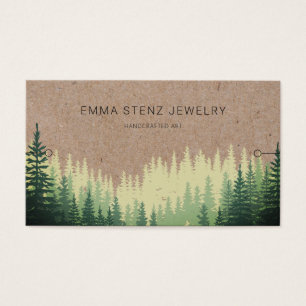Carte d'affichage du bracelet ・ Forêt de pins rust