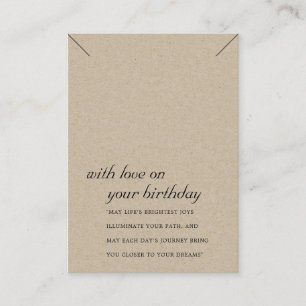 CARTE D'AFFICHAGE DU CADEAU D'ANNIVERSAIRE RUSTIQU