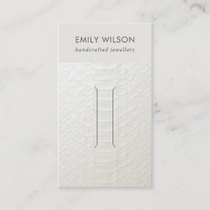 CARTE D'AFFICHAGE DU CLIP DE CHEVEUX EN CUIR BLANC