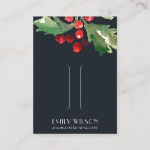 CARTE D'AFFICHAGE DU CLIP DE CHRISTMAS HOLLY BERRY