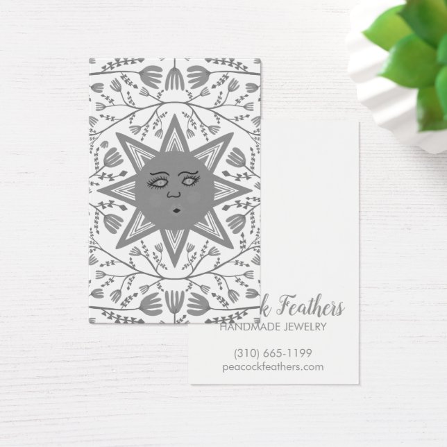 Carte d'affichage du collier à bijoux Sun & Floral (Bureau)