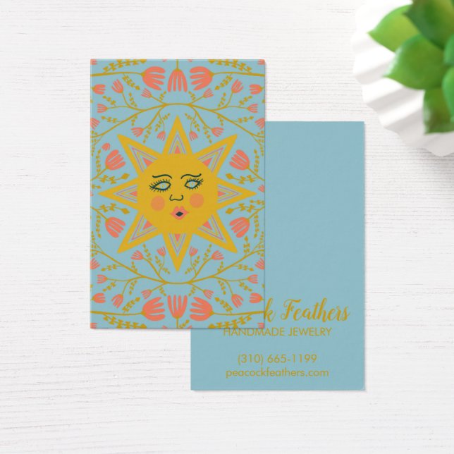 Carte d'affichage du collier à bijoux Sun & Floral (Bureau)