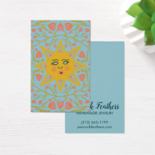 Carte d'affichage du collier à bijoux Sun & Floral
