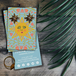 Carte d'affichage du collier à bijoux Sun & Floral