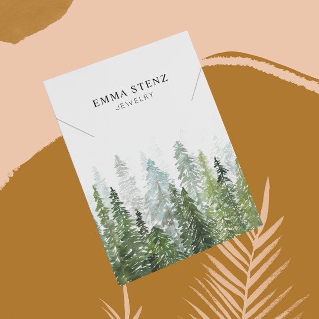 Carte d'affichage du collier ・ Aquarelle Pine Wood (Créateur téléchargé)