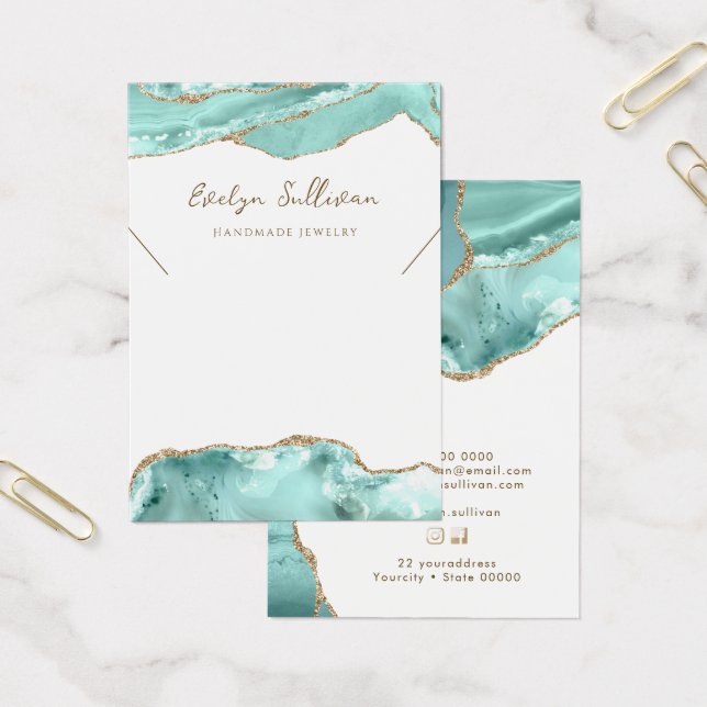 Carte d'affichage du collier d'agate Aquamarine (Bureau)