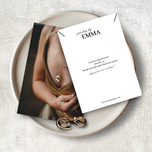 Carte d'affichage du collier de bijoux photo